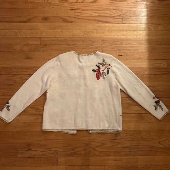 Vintage Tiara International Christmas Cardigan M - Picture 10 of 11